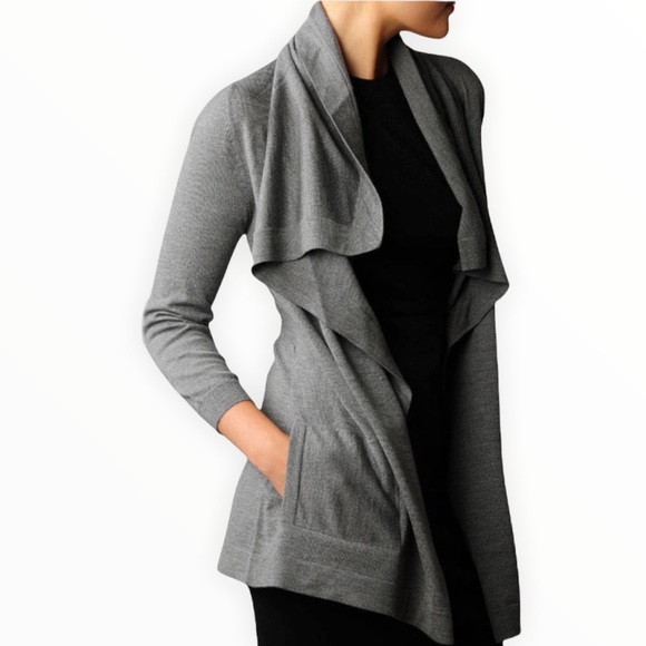 Theory Maritza B Preen Drape Cardigan - Picture 2 of 9